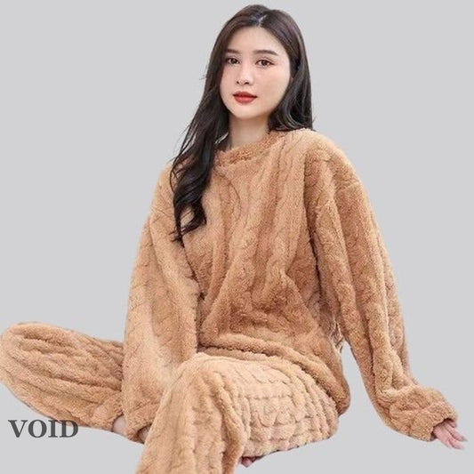 Women's Winter Pajamas With Thick Velvet - Void Word