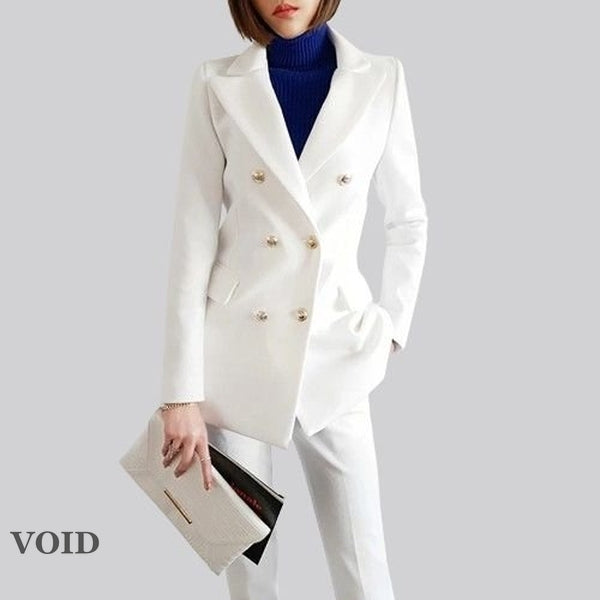 Casual Women's Blazer Coat for Cold Weather - Void Word