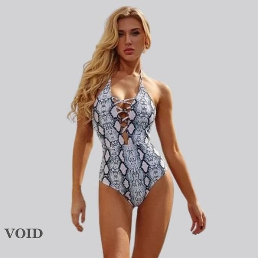 Women's Printed Swimsuit Bikini - Void Word
