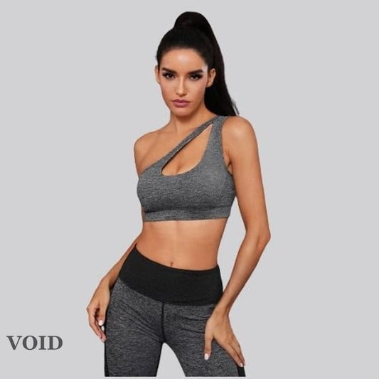 One-Shoulder Sports Bra With Quick-Dry Technology - Void Word