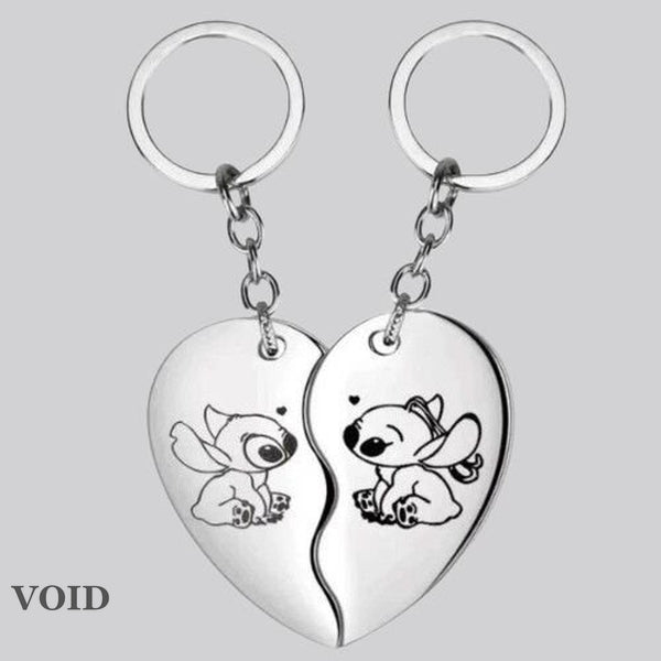 Stainless Steel Disney Lilo & Stitch Heart Necklace - Void Word