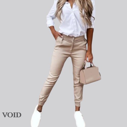 Women's Stretch Casual Leather Pants - Void Word