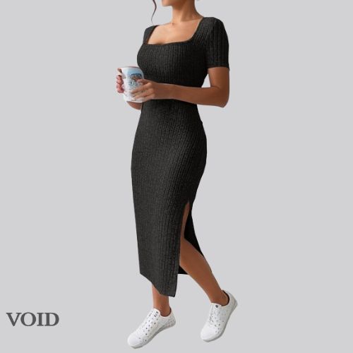 Dresses for women with square neckline and hip coverage. - Void Word