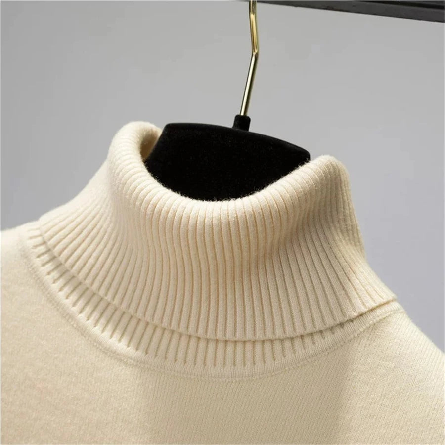 Winter Turtleneck Woolen Shirt Velvet Piece - Void Word